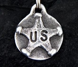 Dog Tag Pet ID Tags Custom Collar Tag Personalized US Marshal Star Badge
