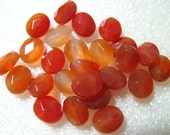 Red Agate, 8x10mm Faceted Oval bead destash