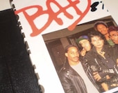 2013 Diary Michael Jackson Bad Journal Organizer. Recycled VInyl Record Cover.