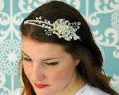 Crystal Bridal Headband -  Bridal Hair Accessory - Winter Weddings - READY TO SHIP