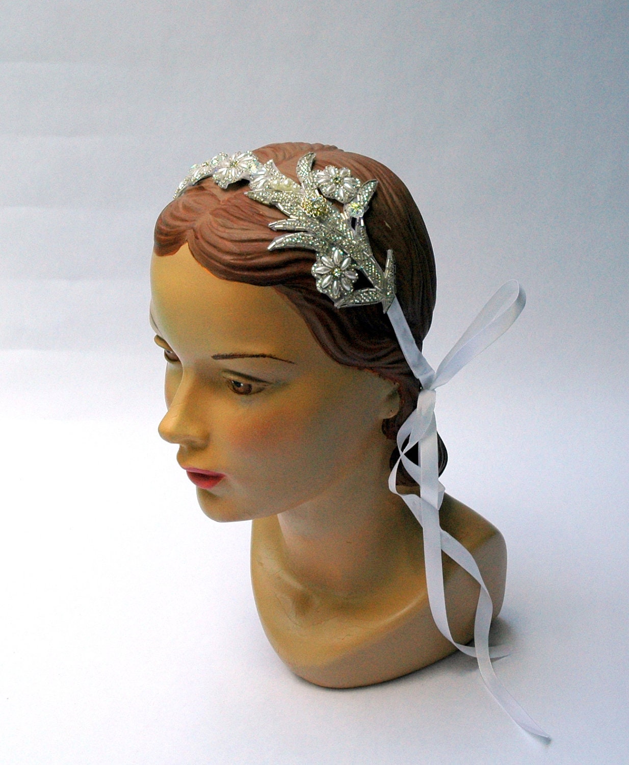 Pearl Bridal Headband - Beaded Bridal Headband-Wedding Acessories-Bridal Accessories