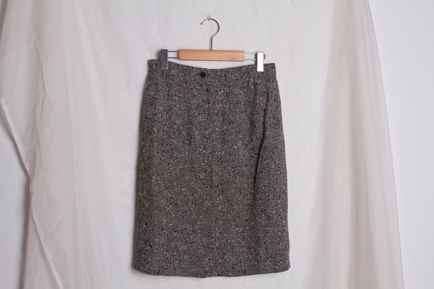 Vintage Wool Grey Skirt