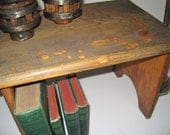 Rustic Vintage Primitive Foot Stool / Shelf / Children Furniture