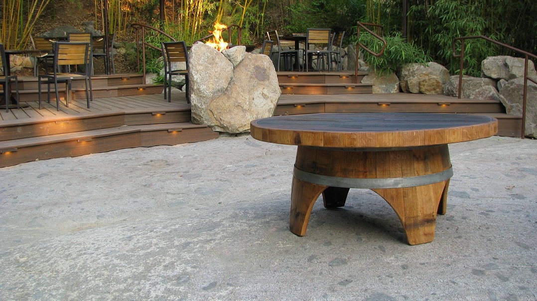 Wine Barrel Stave Coffee Table