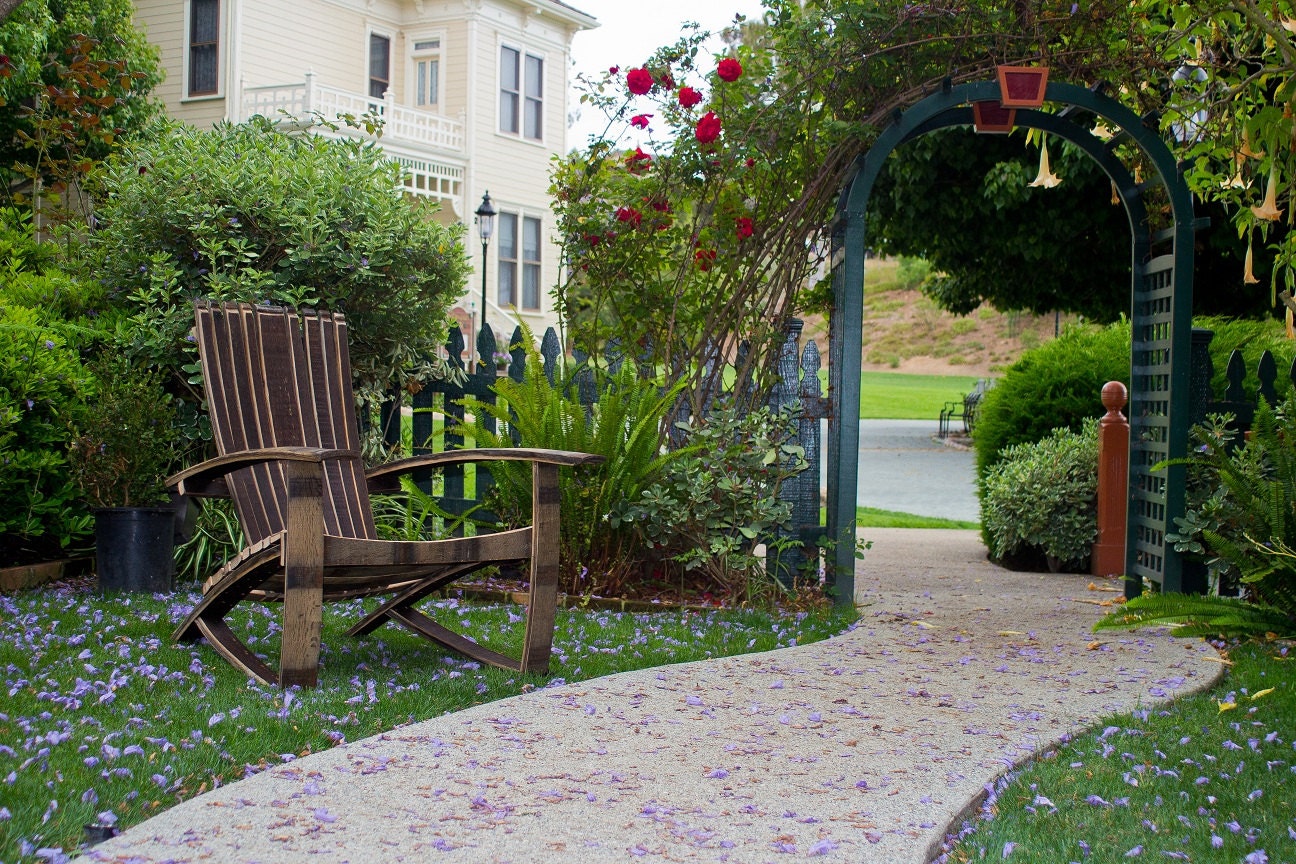 Whiskey Barrel Adirondack Chair  