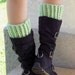 crochet boot cuffs in mint, leg warmers