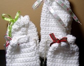 Set of 4 Christmas Crochet Gift Bags (number 4)