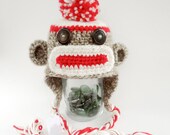 Sock Monkey Hat Boy Girl