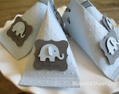 Blue and Grey  Baby Elephant - Baby Shower Favors - Birthday Party Favors..set of 12