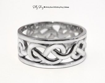 Infinity Wedding Band 14K Unisex Wedding Ring