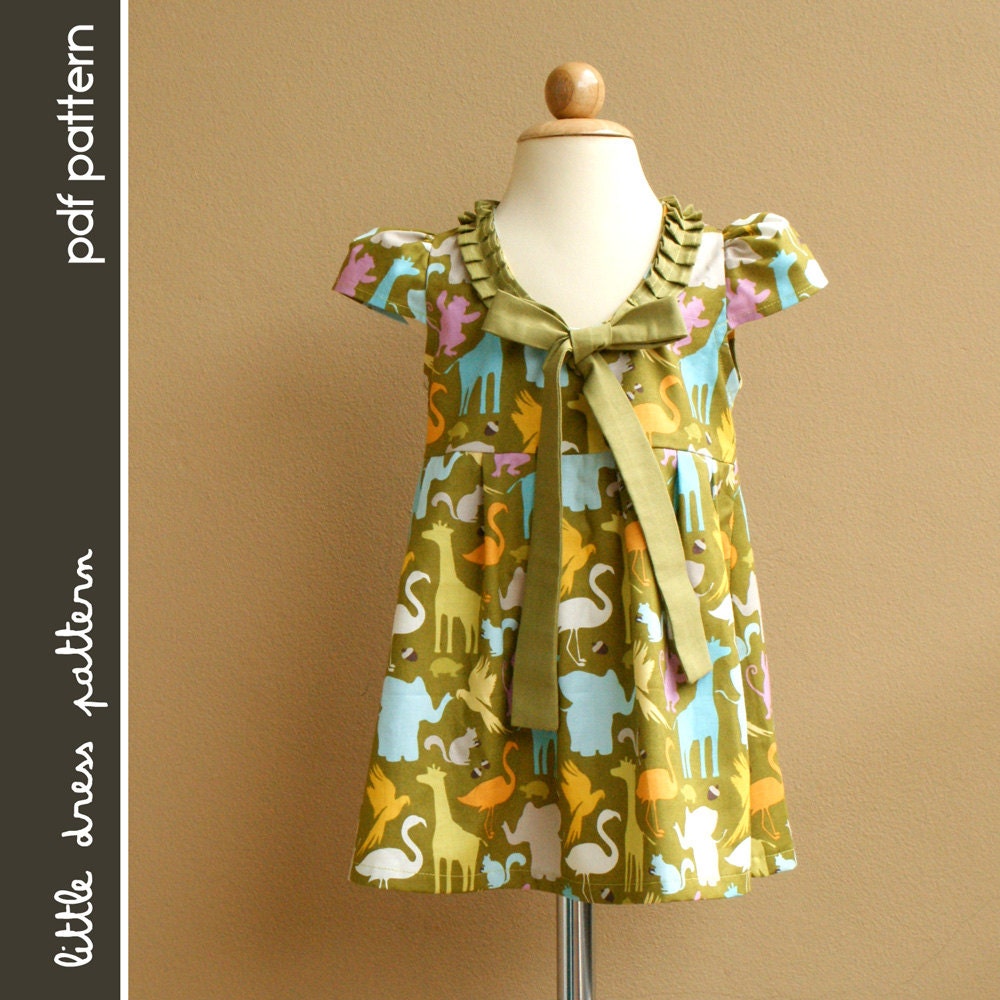 Stella Dress - PDF Pattern - Size 12 months to 8 years old and tutorial.