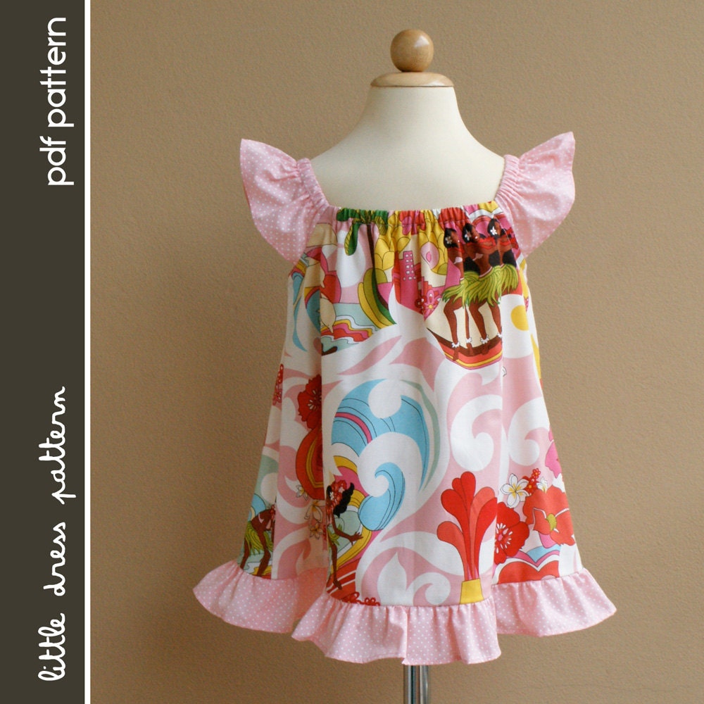 Lauren Dress - PDF Pattern - Size 12 months to 8 years old and tutorial.