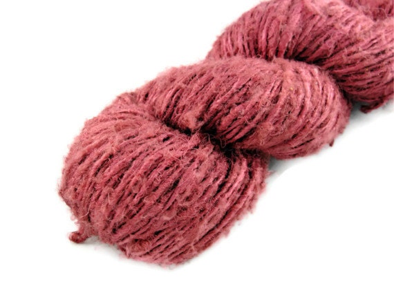 Banana Fiber Yarn LUXURY, Art silk yarn, tomato puree, red, pink