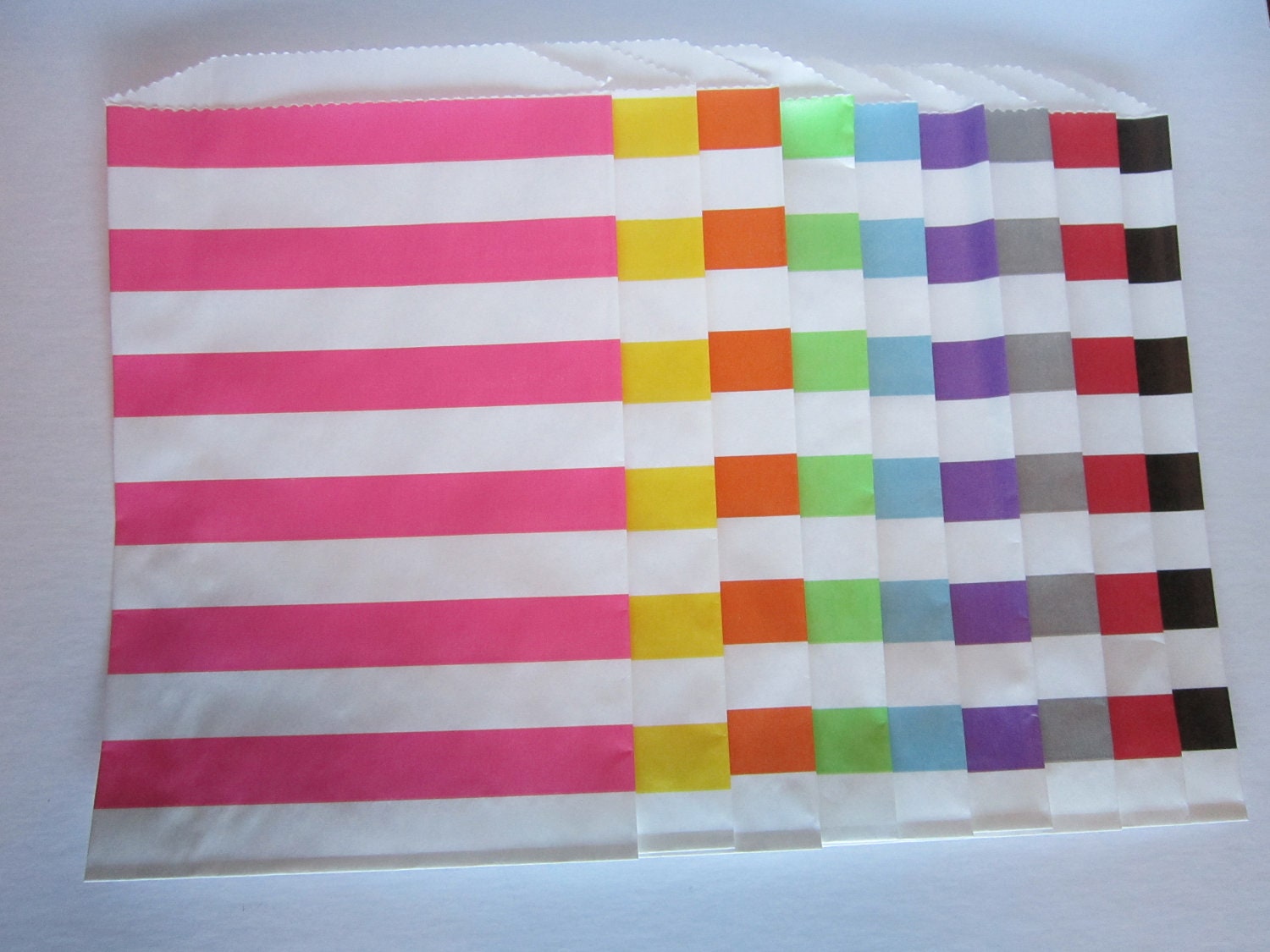 12 YOUR COLOR CHOICE Mid Size Striped Bags Il_570xn