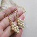 Grape dangle earrings- glass pearl earrings- cottage chic pearls- fall fashion