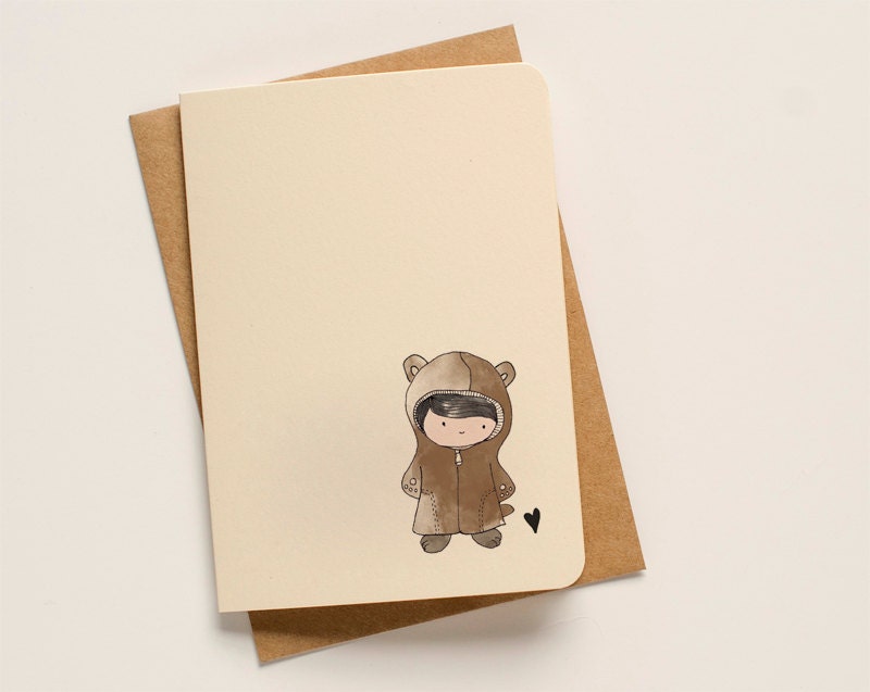 Cute Fluffy Bear Greeting Card