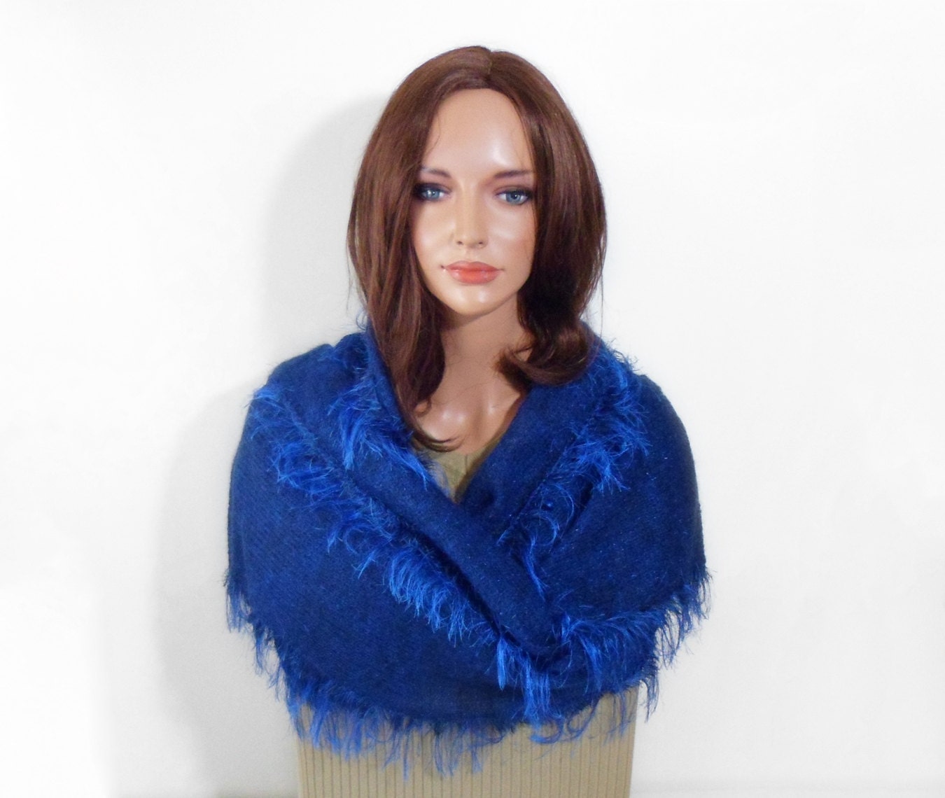 Knitted Scarf - Blue