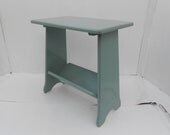 50s End Table, Book Shelf, Night Stand, Green Painted Table Wood