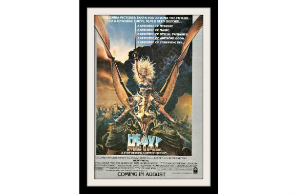 HEAVY METAL Original 1981 Movie Ad Print, Sci Fi Advertising Wall Art Decor