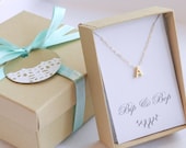 The Carrie. Personalized Gold initial necklace. 14k gold chain