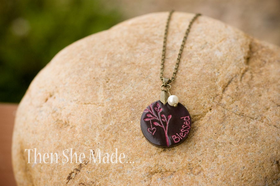 New Mom Blessed Pendant Necklace