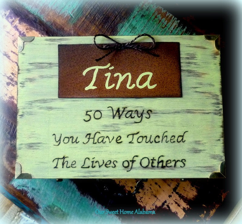 Personalized Memory Keepsake Box Time Capsule Anniversary Gift (YOUR COLOR and MeSsAgE CHOICE)