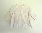 Vintage Baby Jacket, 60s Pink Dotted Swiss Infant Coat