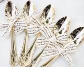 Gold Plated Demitasse CUSTOM Hand Engraved Spoon LUX Baby, Wedding, Favor, Hostess