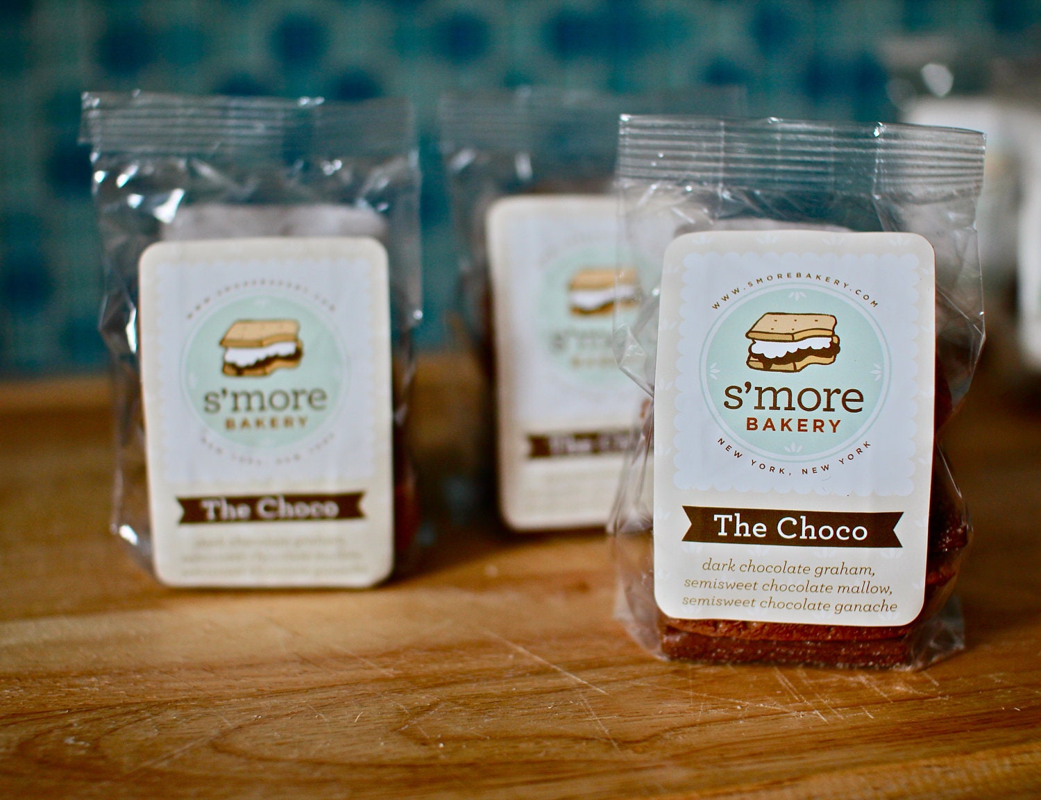 Four (4) Semisweet Chocolate S'mores with Handmade Marshmallows and Graham Crackers--The Choco