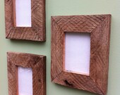 Rustic Barn Wood Picture Frame 5 X 7 Reclaimed SOLID OAK Upcycled reclaimed wood Farmhouse country Chic