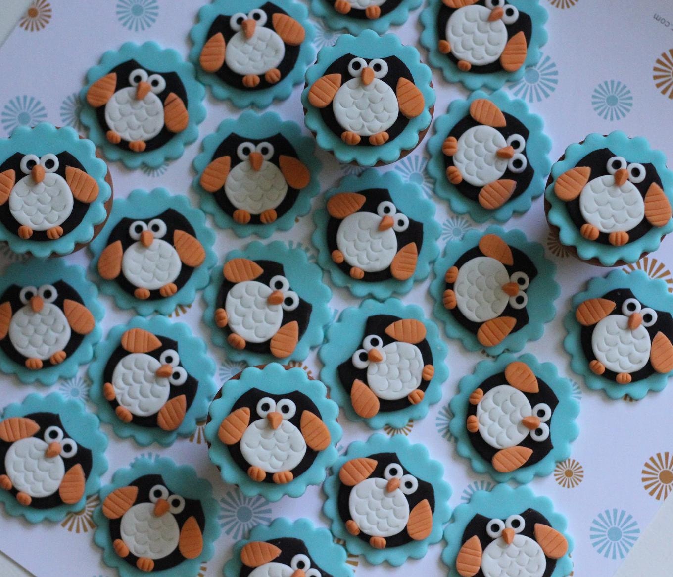 Whimsical Owl-Themed Fondant Toppers - Perfect for Cupcakes, Cookies and Other Edibles
