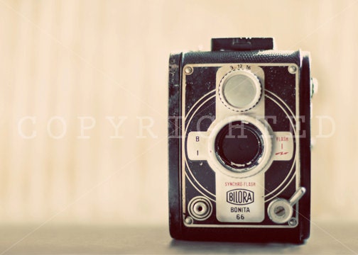 old vintage camera print  (5x7)