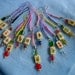 Mahjong Mah Jong Mah Jongg Mini-Tile Beaded Cell Phone Charm with Braided Lanyard -  Free Shipping