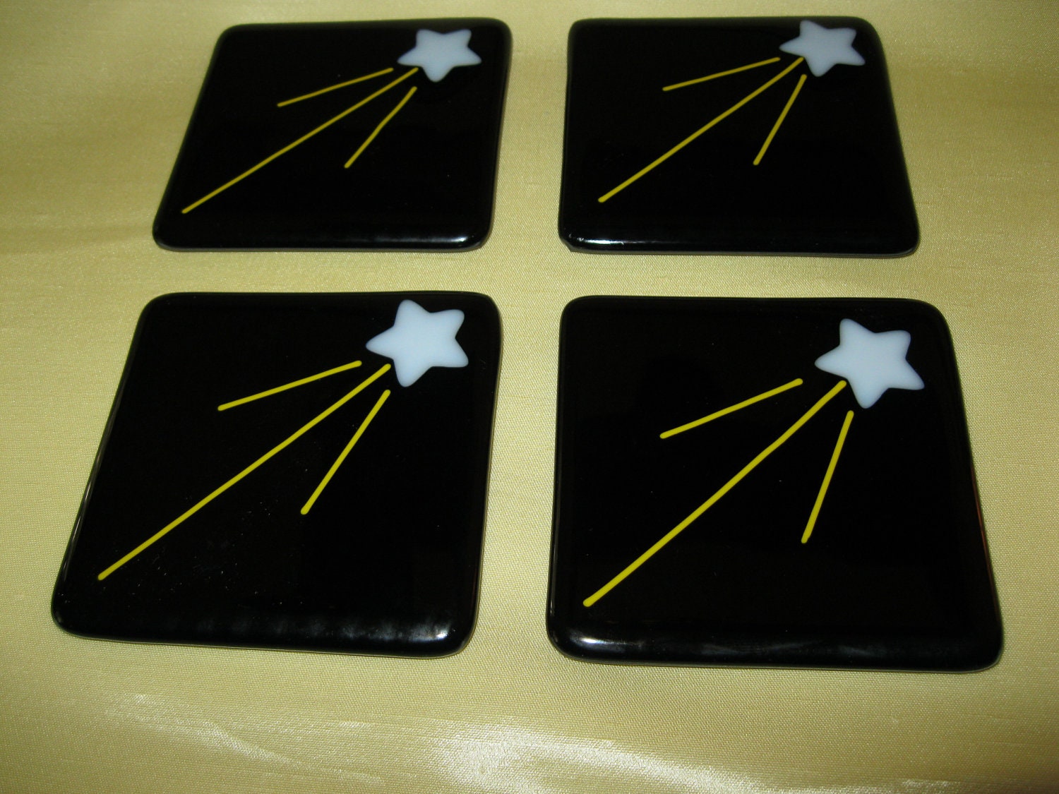 Wish Upon a Star Fused Glass Coasters - Item 8-1009