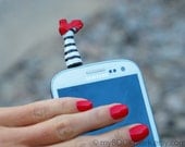 Halloween creepy Cell phone accessory. Wicked witch dustplug. Fits iPhone 5 4 4s ,iPad ,Samsung galaxy s2 s3, 3.5mm