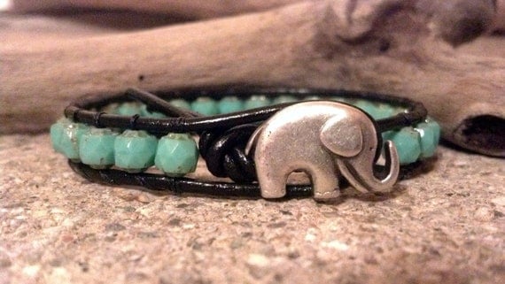 Leather Wrap Bracelet, Turquoise, Chan Luu, Southwestern Chic, Boho, Friendship Bracelet, Black Friday Etsy, coupon CYBERMONDAY10 10% off