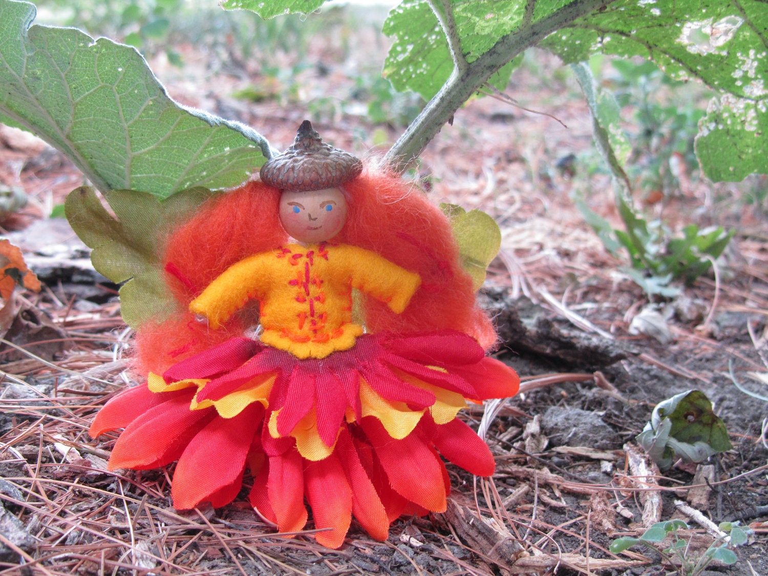 Waldorf Flower Fairy, Spring, Handmade, Wee Folk / Little People