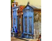 Gothic Dark Art, The Sentinels,  5x7 New Orleans Fine Art Print, Cemetery Architecture, Graveyard Art