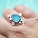 RESERVE for Shirley---Sea Glass Ring. Sterling Silver,Tropical Blue, Beach Wear, Beach Jewelry, Beach Inspired, Ocean Love