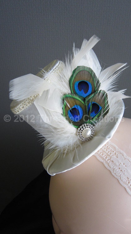Mini Top Hat - Ivory Mini Top Hat - Peacock Mini Top Hat