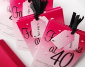 Personalised Party Postcard Invitations. Fabulous at 40.