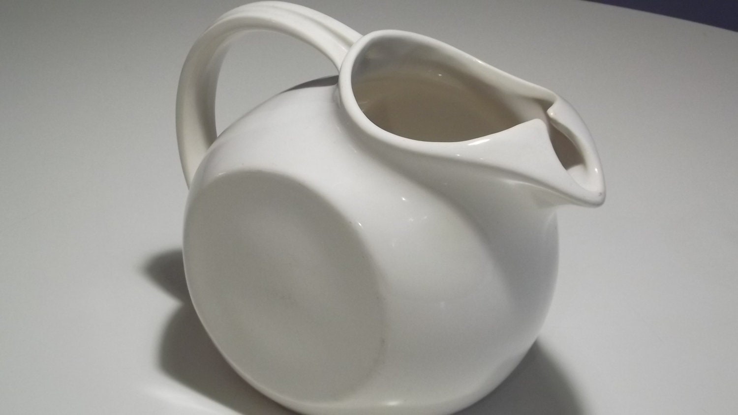 Vintage McCoy Pitcher in Perfect Condition Cream Colored Deco Style