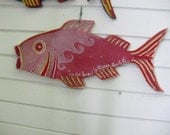 Wood FISH  sIGN -WE gOT hOOKED iN rINCON pUERTO rICO- bEACH DECOR-Coastal Decor- Custom Made