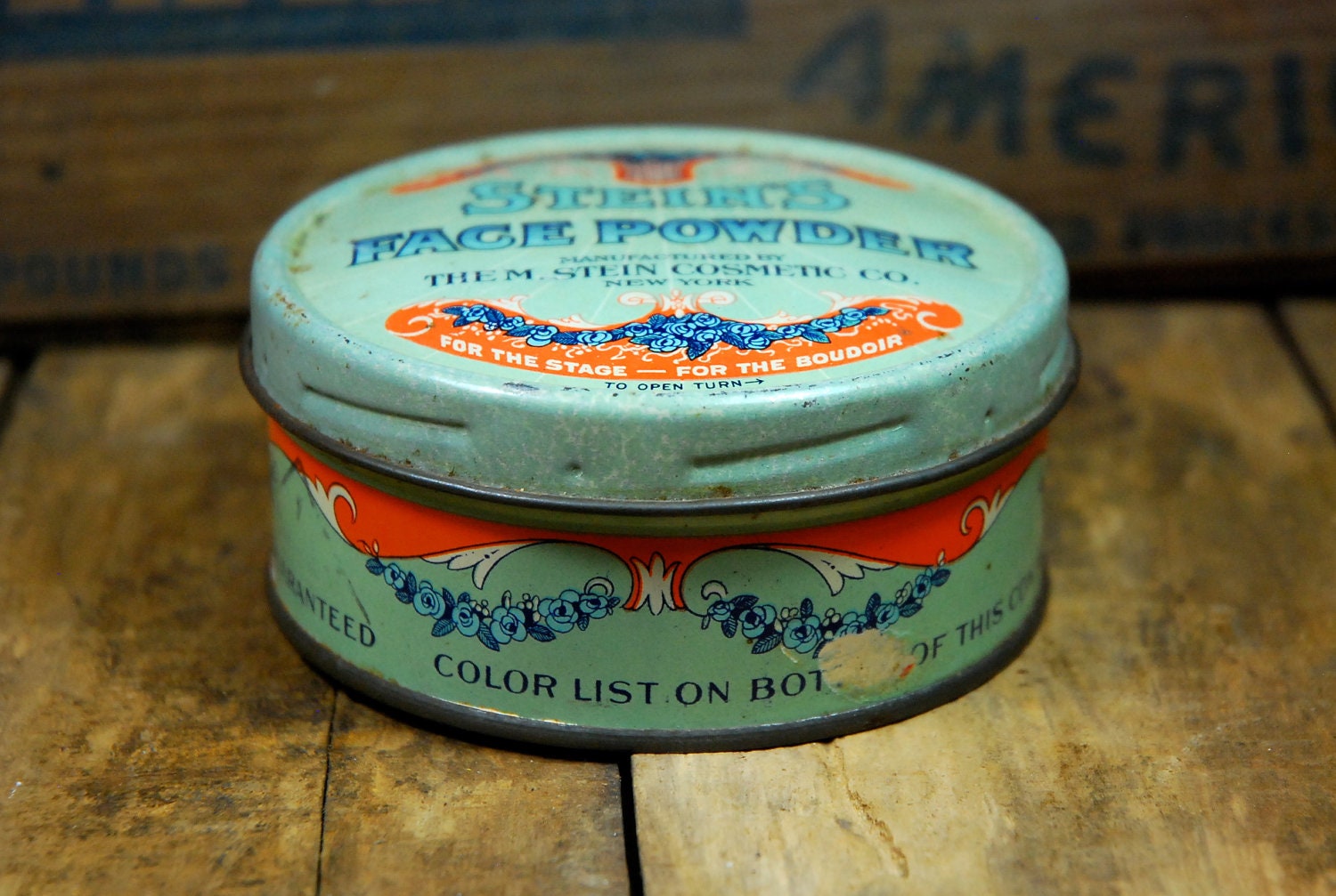 Vintage Stein's Face Powder Tin