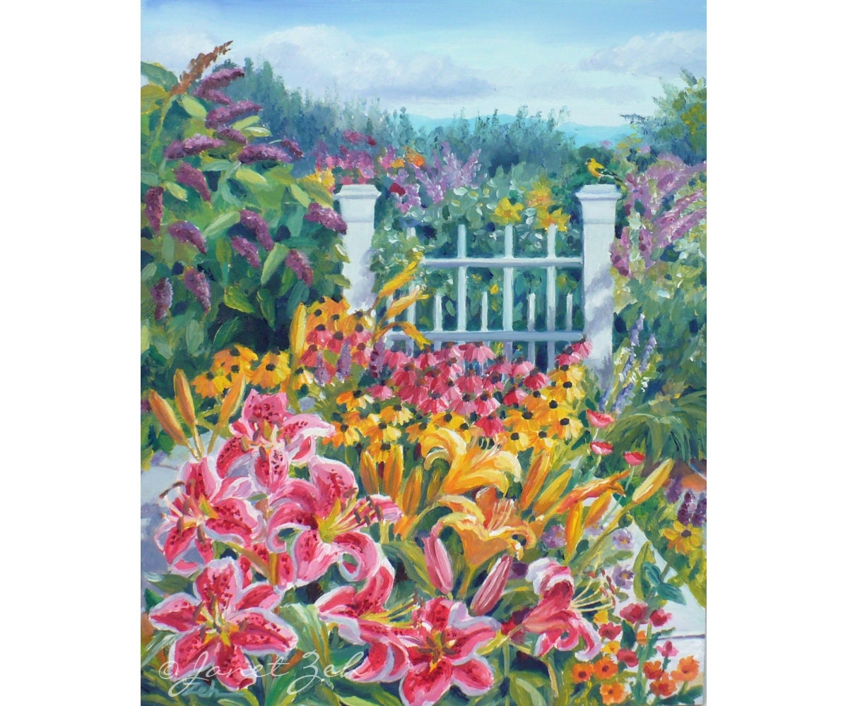 Lilies Flower Oil Painting on Panel Stargazer Floral Janet Zeh Original Art 8x10