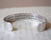 You Are Braver Than You Believe Secret Message Cuff Bracelet