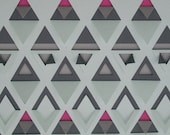 Triangle Papercut - 4-Layered Mint and Fuchsia Triangle Papercut