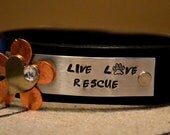 Live Love Rescue Handstamped Leather Bracelet