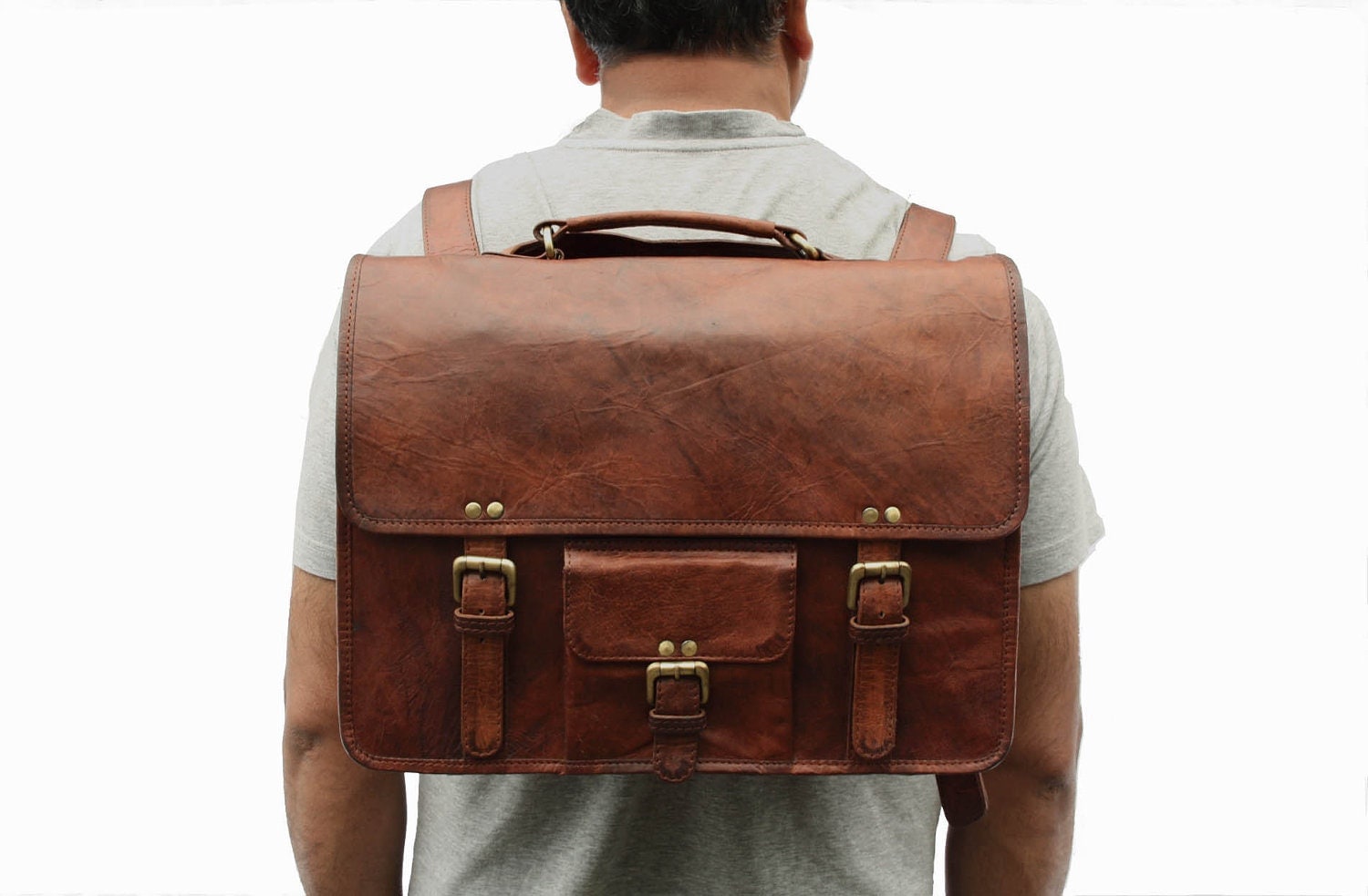 Satchel Backpack Leather