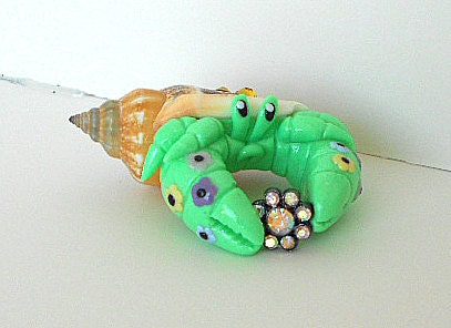 FantasyCrabs- "FlowerPower" - unique gift for her, teenager gift, easter gift